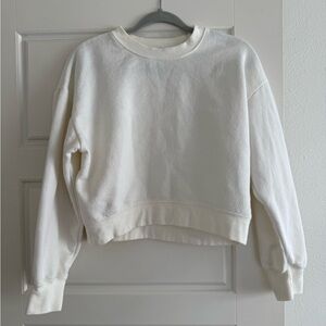 Zara Cream Crewneck Sweatshirt Size Small